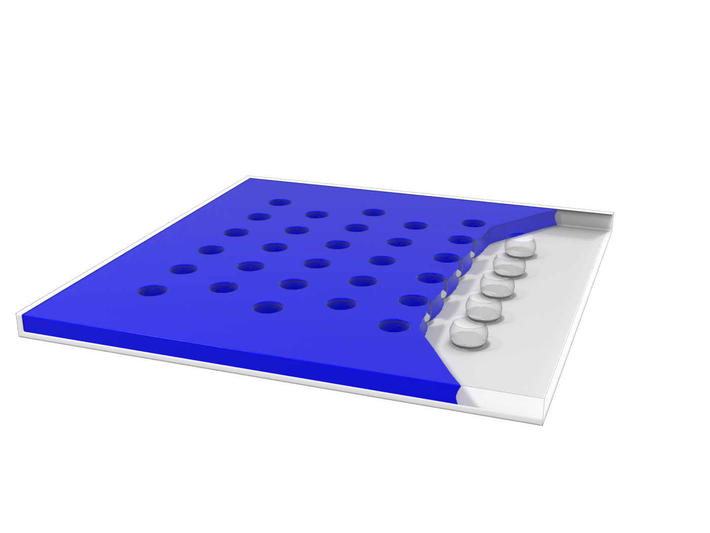 Underfill: a front sweeping past solder bumps
